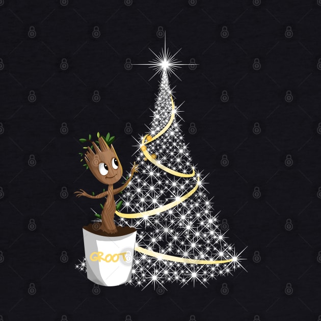 Groot Christmas Tree by Flip Flops in Fantasyland